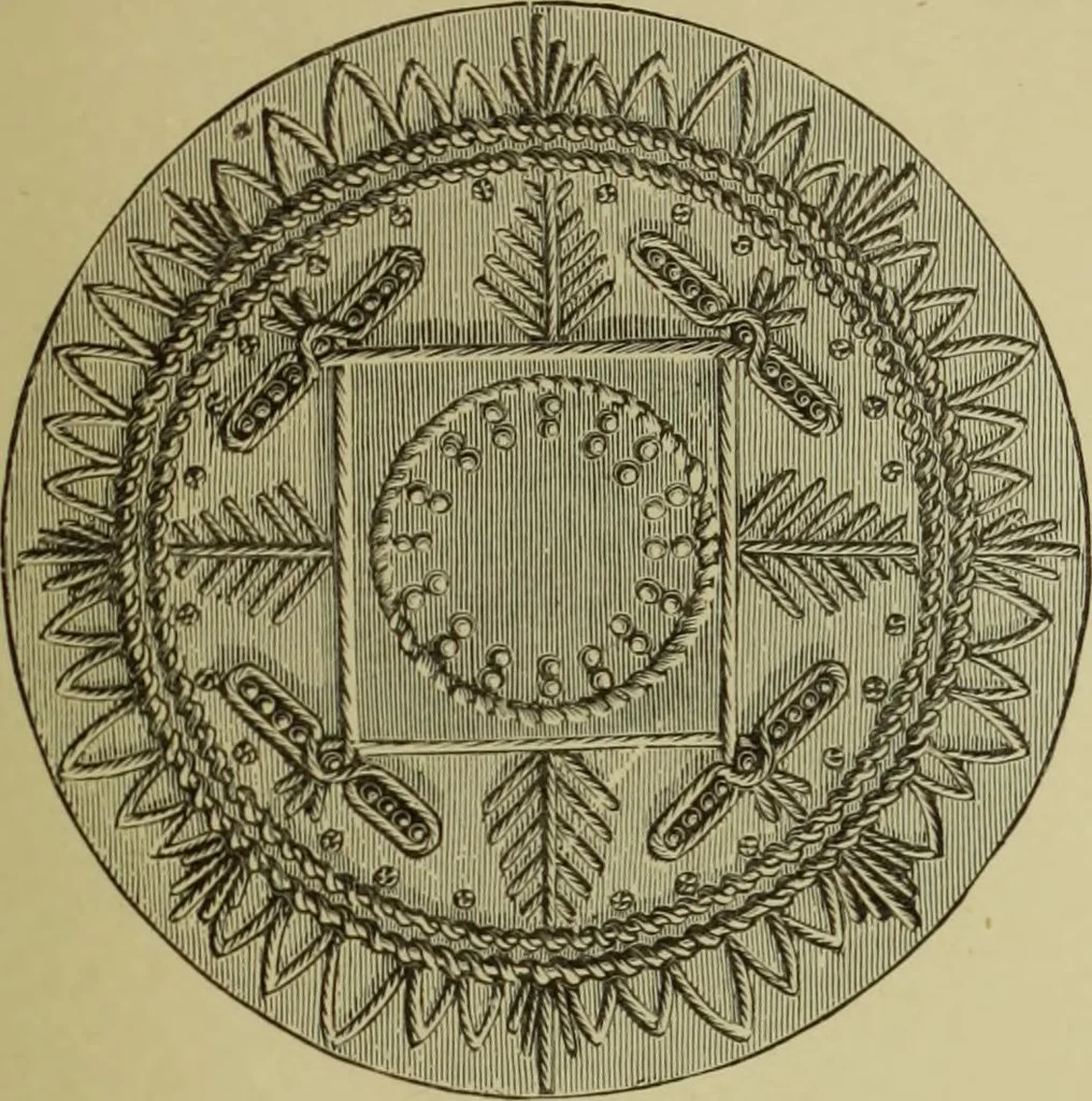 An illustration from The dictionary of needlework : an encyclopaedia of artistic, plain, and fancy needlework dealing fully with the details of all the stitches employed, the method of working, the materials used, the meaning of technical terms, and, where necessary, tracing the origin and history of the various works described, 1882, leaf 85