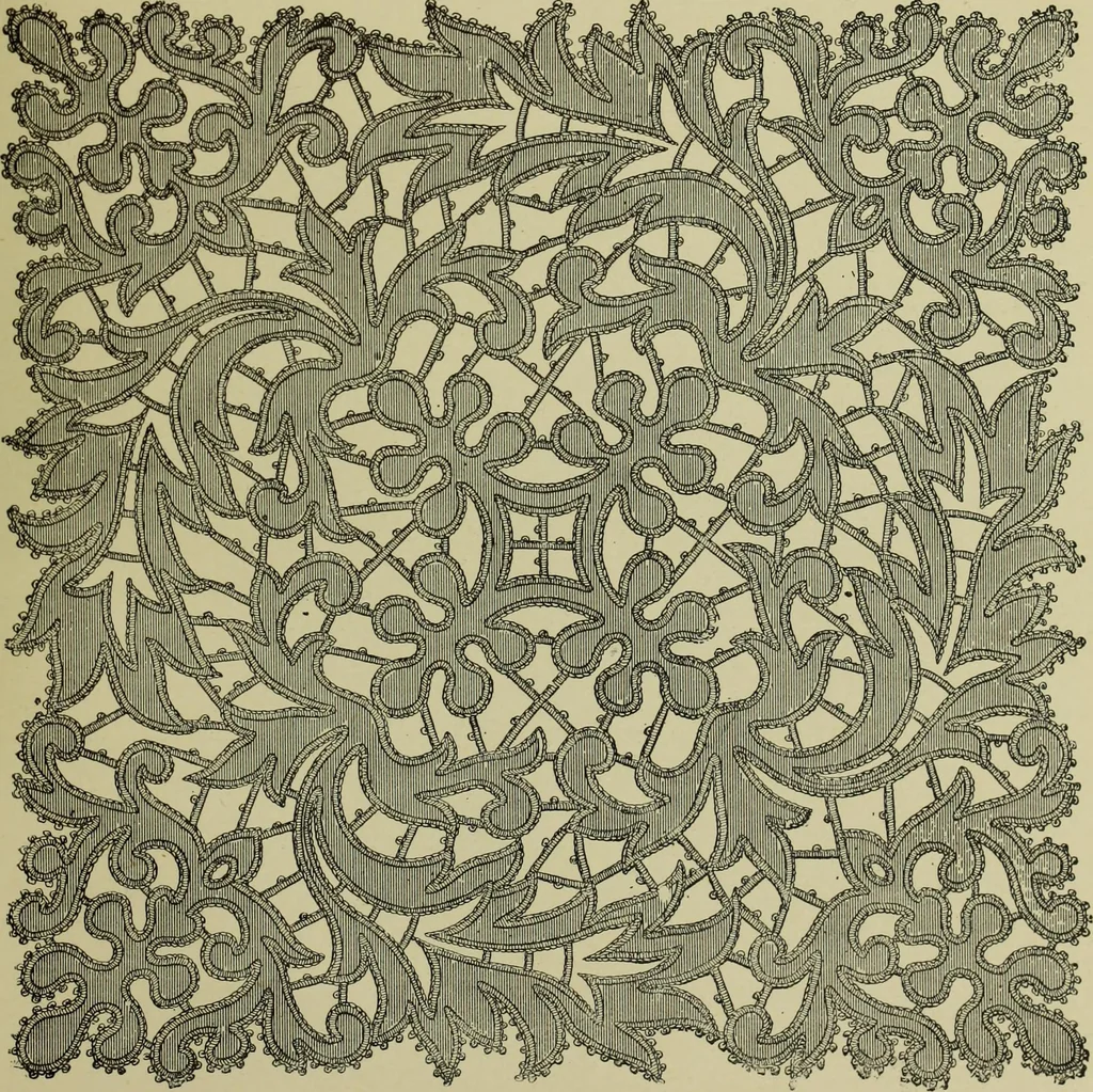 An illustration from The dictionary of needlework : an encyclopaedia of artistic, plain, and fancy needlework dealing fully with the details of all the stitches employed, the method of working, the materials used, the meaning of technical terms, and, where necessary, tracing the origin and history of the various works described, 1882, leaf 93