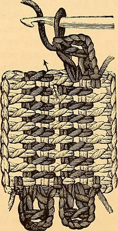 An illustration from The dictionary of needlework : an encyclopædia of artistic, plain, and fancy needlework ..., 1882, leaf 115