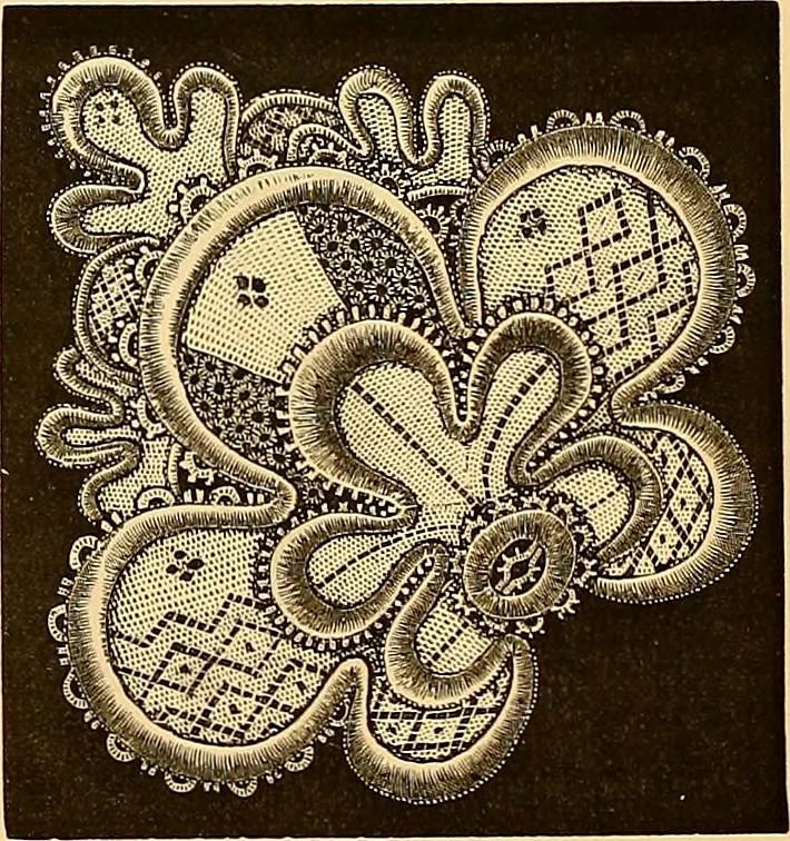 An illustration from The dictionary of needlework : an encyclopædia of artistic, plain, and fancy needlework ..., 1882, leaf 221