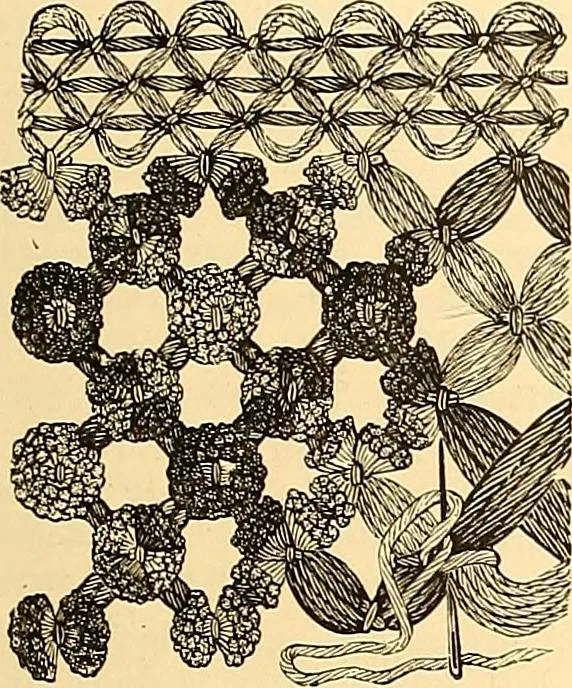 An illustration from The dictionary of needlework : an encyclopædia of artistic, plain, and fancy needlework ..., 1882, leaf 226