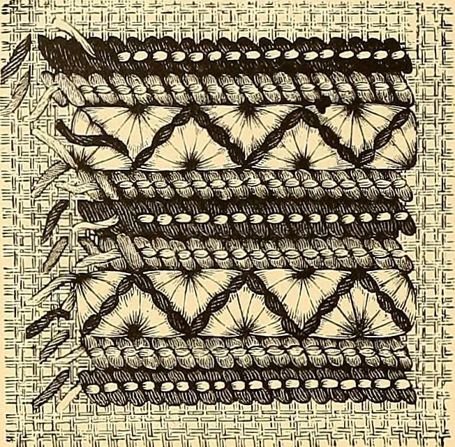 An illustration from The dictionary of needlework : an encyclopædia of artistic, plain, and fancy needlework ..., 1882, leaf 45