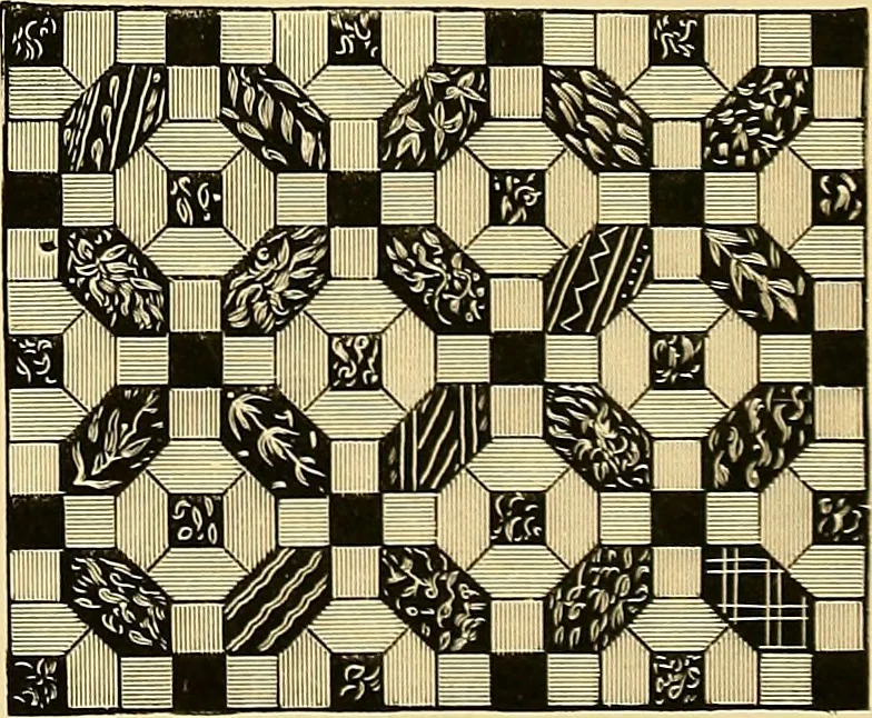 An illustration from The dictionary of needlework : an encyclopædia of artistic, plain, and fancy needlework ..., 1882, leaf 100
