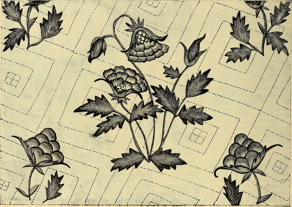 An illustration from The dictionary of needlework : an encyclopædia of artistic, plain, and fancy needlework ..., 1882, leaf 107