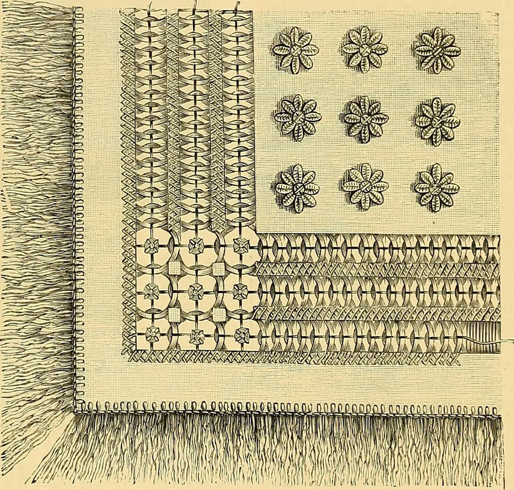 An illustration from The dictionary of needlework : an encyclopædia of artistic, plain, and fancy needlework ..., 1882, leaf 214