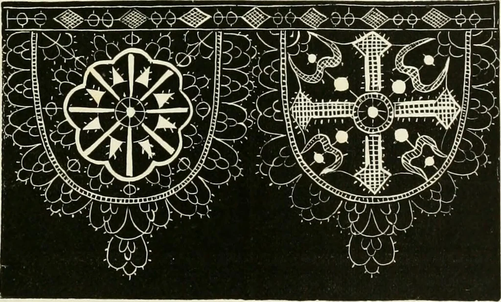 An illustration from The dictionary of needlework : an encyclopædia of artistic, plain, and fancy needlework ..., 1882, leaf 148