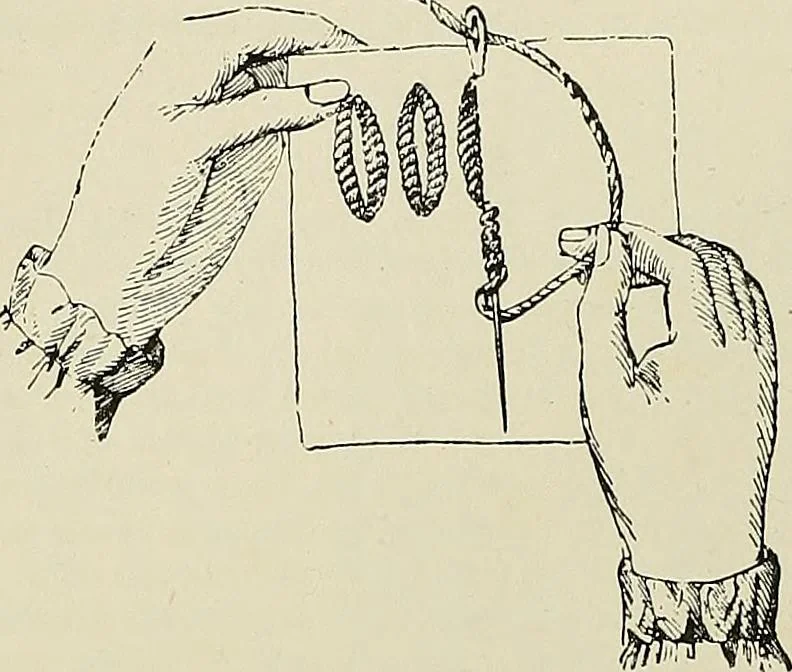 An illustration from The dictionary of needlework : an encyclopædia of artistic, plain, and fancy needlework ..., 1882, leaf 213