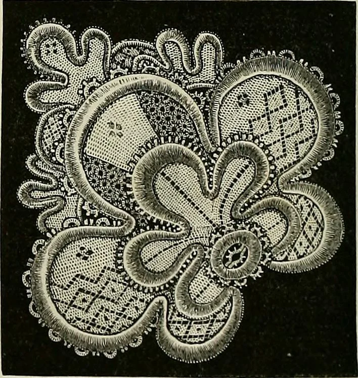 An illustration from The dictionary of needlework : an encyclopædia of artistic, plain, and fancy needlework ..., 1882, leaf 221