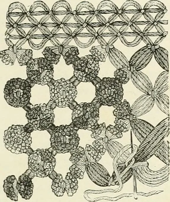 An illustration from The dictionary of needlework : an encyclopædia of artistic, plain, and fancy needlework ..., 1882, leaf 226