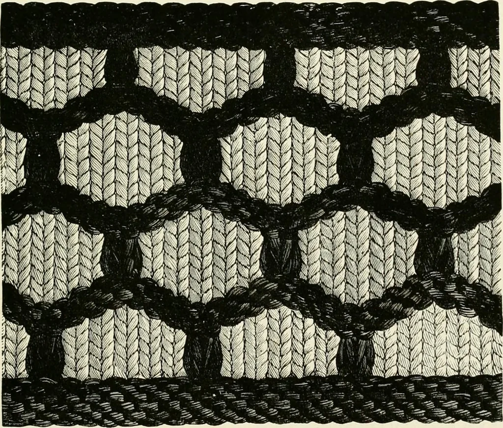 An illustration from The dictionary of needlework : an encyclopædia of artistic, plain, and fancy needlework ..., 1882, leaf 308