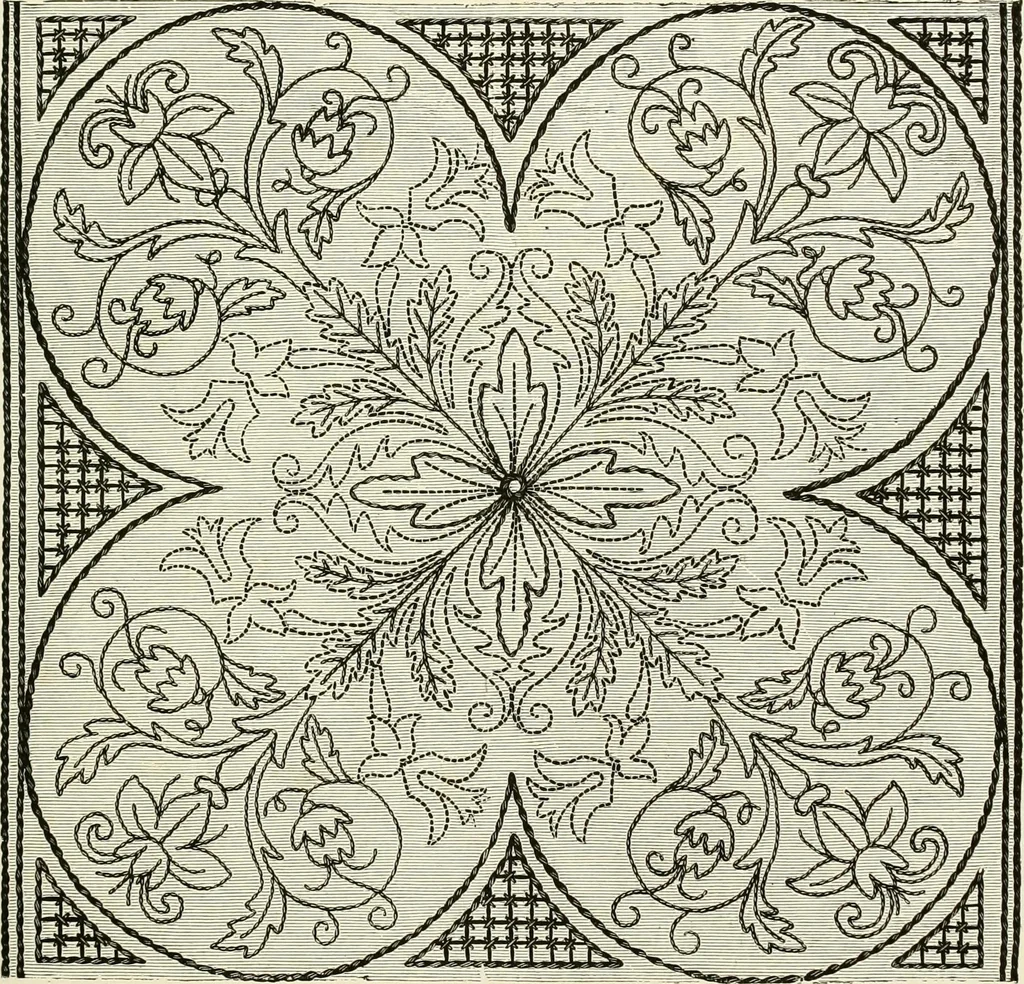 An illustration from The dictionary of needlework : an encyclopædia of artistic, plain, and fancy needlework ..., 1882, leaf 386