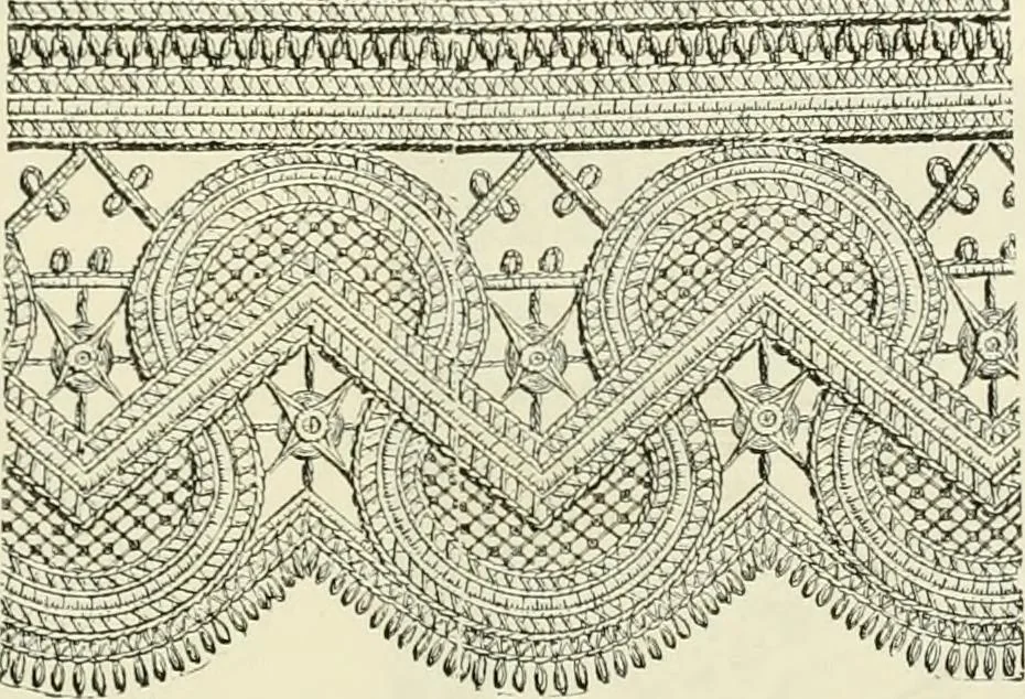 An illustration from The dictionary of needlework : an encyclopædia of artistic, plain, and fancy needlework ..., 1882, leaf 432