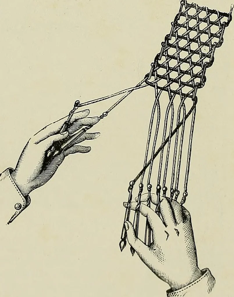 An illustration from The dictionary of needlework : an encyclopædia of artistic, plain, and fancy needlework ..., 1882, leaf 449