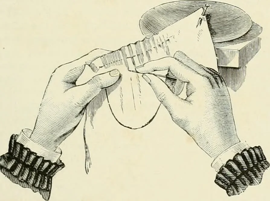An illustration from The dictionary of needlework : an encyclopædia of artistic, plain, and fancy needlework ..., 1882, leaf 476