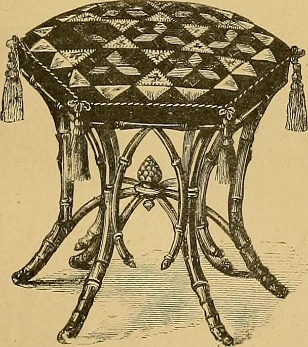 An illustration from The dictionary of needlework : an encyclopaedia of artistic, plain, and fancy needlework. Dealing fully with the details of all the stitches employed, the method of working, the materials used, the meaning of technical terms, and, where necessary, tracing the origin and history of the various works described. Illustrated with upwards of 800 wood engravings, and coloured plates. Plain sewing, textiles, dressmaking, appliances, and terms, 1885, leaf 142