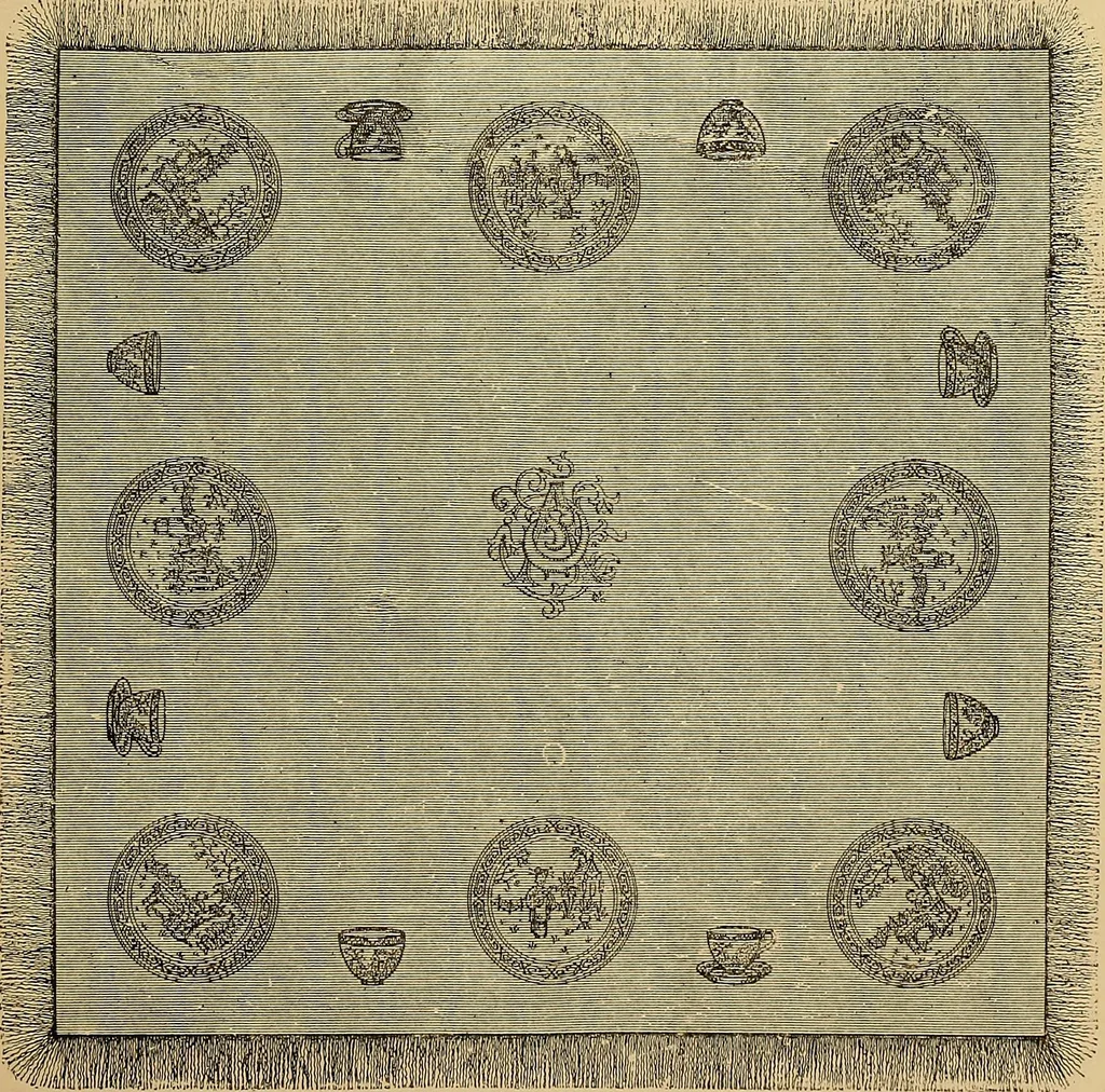 An illustration from The dictionary of needlework : an encyclopaedia of artistic, plain, and fancy needlework. Dealing fully with the details of all the stitches employed, the method of working, the materials used, the meaning of technical terms, and, where necessary, tracing the origin and history of the various works described. Illustrated with upwards of 800 wood engravings, and coloured plates. Plain sewing, textiles, dressmaking, appliances, and terms, 1885, leaf 123