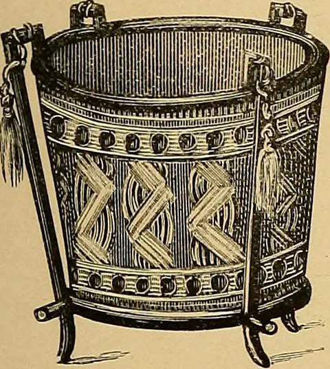 An illustration from The dictionary of needlework : an encyclopaedia of artistic, plain, and fancy needlework. Dealing fully with the details of all the stitches employed, the method of working, the materials used, the meaning of technical terms, and, where necessary, tracing the origin and history of the various works described. Illustrated with upwards of 800 wood engravings, and coloured plates. Plain sewing, textiles, dressmaking, appliances, and terms, 1885, leaf 125
