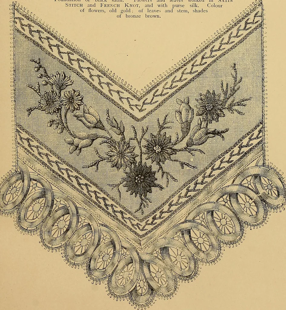 An illustration from The dictionary of needlework : an encyclopaedia of artistic, plain, and fancy needlework. Dealing fully with the details of all the stitches employed, the method of working, the materials used, the meaning of technical terms, and, where necessary, tracing the origin and history of the various works described. Illustrated with upwards of 800 wood engravings, and coloured plates. Plain sewing, textiles, dressmaking, appliances, and terms, 1885, leaf 129