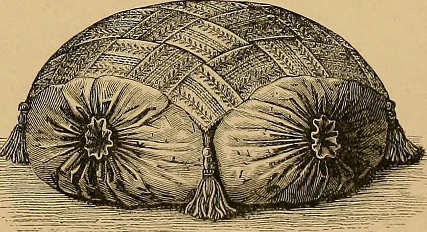 An illustration from The dictionary of needlework : an encyclopaedia of artistic, plain, and fancy needlework. Dealing fully with the details of all the stitches employed, the method of working, the materials used, the meaning of technical terms, and, where necessary, tracing the origin and history of the various works described. Illustrated with upwards of 800 wood engravings, and coloured plates. Plain sewing, textiles, dressmaking, appliances, and terms, 1885, leaf 137