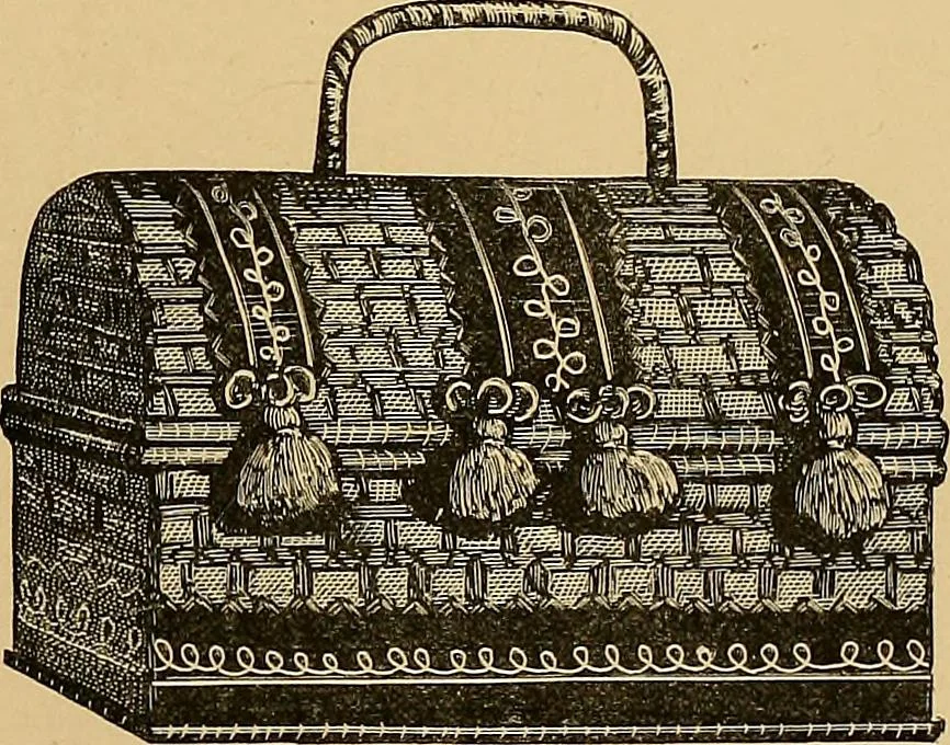 An illustration from The dictionary of needlework : an encyclopaedia of artistic, plain, and fancy needlework. Dealing fully with the details of all the stitches employed, the method of working, the materials used, the meaning of technical terms, and, where necessary, tracing the origin and history of the various works described. Illustrated with upwards of 800 wood engravings, and coloured plates. Plain sewing, textiles, dressmaking, appliances, and terms, 1885, leaf 141