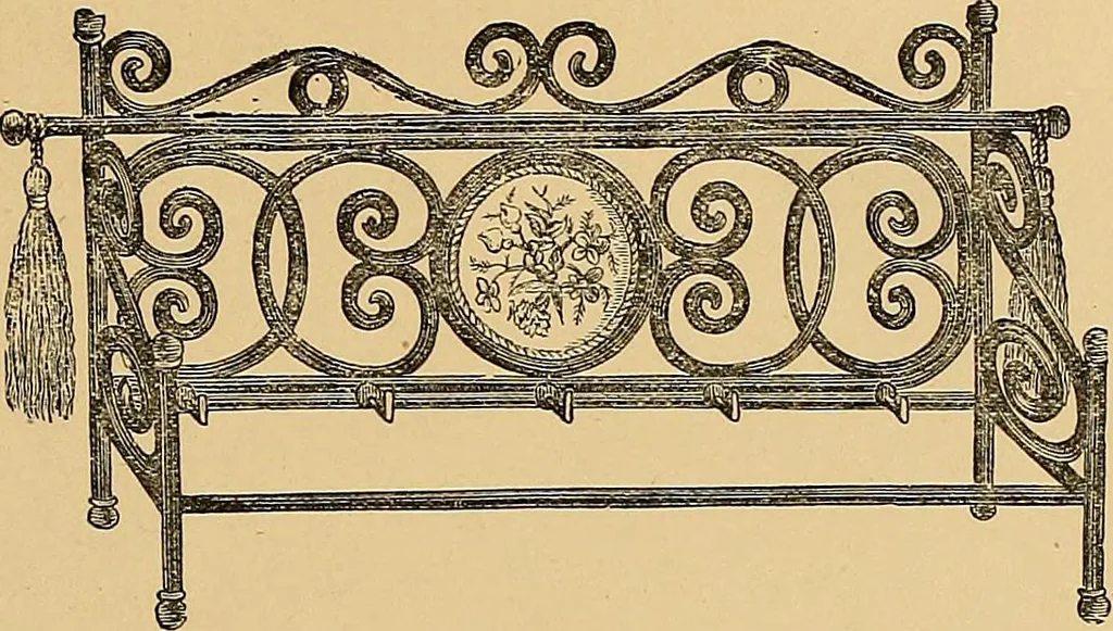 An illustration from The dictionary of needlework : an encyclopaedia of artistic, plain, and fancy needlework. Dealing fully with the details of all the stitches employed, the method of working, the materials used, the meaning of technical terms, and, where necessary, tracing the origin and history of the various works described. Illustrated with upwards of 800 wood engravings, and coloured plates. Plain sewing, textiles, dressmaking, appliances, and terms, 1885, leaf 161