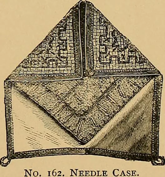 An illustration from The dictionary of needlework : an encyclopaedia of artistic, plain, and fancy needlework. Dealing fully with the details of all the stitches employed, the method of working, the materials used, the meaning of technical terms, and, where necessary, tracing the origin and history of the various works described. Illustrated with upwards of 800 wood engravings, and coloured plates. Plain sewing, textiles, dressmaking, appliances, and terms, 1885, leaf 165