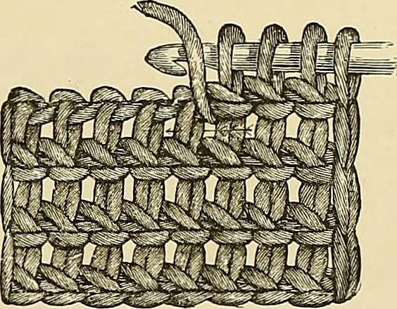An illustration from The dictionary of needlework : an encyclopaedia of artistic, plain, and fancy needlework. Dealing fully with the details of all the stitches employed, the method of working, the materials used, the meaning of technical terms, and, where necessary, tracing the origin and history of the various works described. Illustrated with upwards of 800 wood engravings, and coloured plates. Plain sewing, textiles, dressmaking, appliances, and terms, 1885, leaf 47
