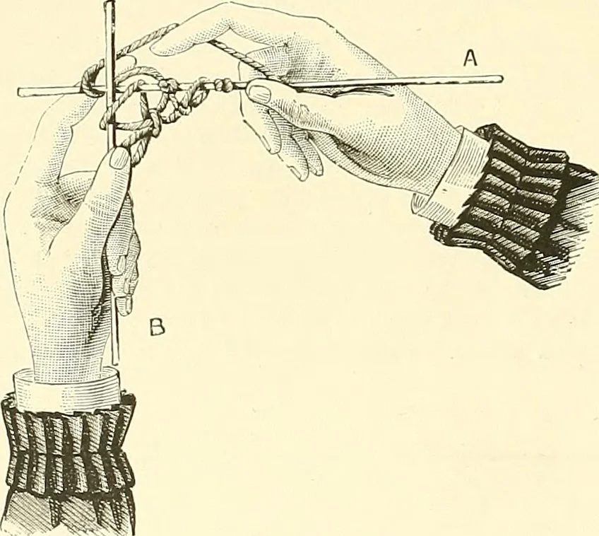 An illustration from The dictionary of needlework : an encyclopaedia of artistic, plain, and fancy needlework. Dealing fully with the details of all the stitches employed, the method of working, the materials used, the meaning of technical terms, and, where necessary, tracing the origin and history of the various works described. Illustrated with upwards of 800 wood engravings, and coloured plates. Plain sewing, textiles, dressmaking, appliances, and terms, 1885, leaf 113