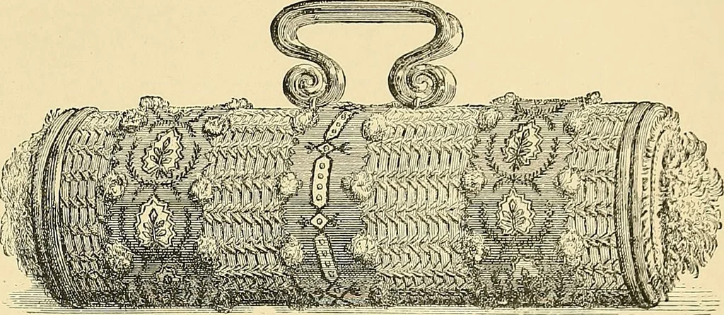 An illustration from The dictionary of needlework : an encyclopaedia of artistic, plain, and fancy needlework. Dealing fully with the details of all the stitches employed, the method of working, the materials used, the meaning of technical terms, and, where necessary, tracing the origin and history of the various works described. Illustrated with upwards of 800 wood engravings, and coloured plates. Plain sewing, textiles, dressmaking, appliances, and terms, 1885, leaf 124