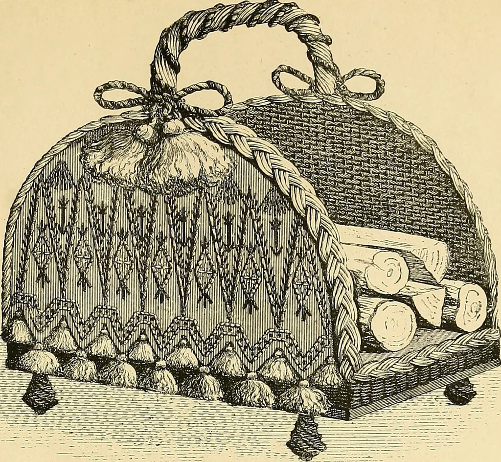 An illustration from The dictionary of needlework : an encyclopaedia of artistic, plain, and fancy needlework. Dealing fully with the details of all the stitches employed, the method of working, the materials used, the meaning of technical terms, and, where necessary, tracing the origin and history of the various works described. Illustrated with upwards of 800 wood engravings, and coloured plates. Plain sewing, textiles, dressmaking, appliances, and terms, 1885, leaf 140
