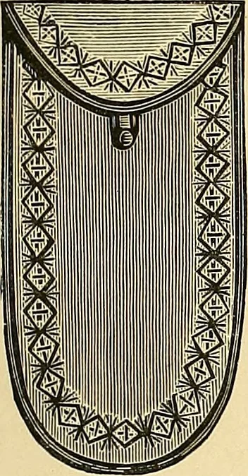 An illustration from The dictionary of needlework : an encyclopaedia of artistic, plain, and fancy needlework. Dealing fully with the details of all the stitches employed, the method of working, the materials used, the meaning of technical terms, and, where necessary, tracing the origin and history of the various works described. Illustrated with upwards of 800 wood engravings, and coloured plates. Plain sewing, textiles, dressmaking, appliances, and terms, 1885, leaf 142