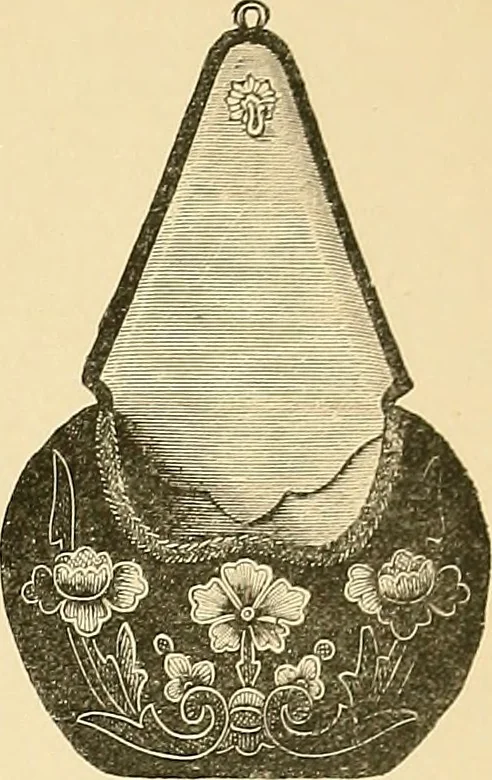 An illustration from The dictionary of needlework : an encyclopaedia of artistic, plain, and fancy needlework. Dealing fully with the details of all the stitches employed, the method of working, the materials used, the meaning of technical terms, and, where necessary, tracing the origin and history of the various works described. Illustrated with upwards of 800 wood engravings, and coloured plates. Plain sewing, textiles, dressmaking, appliances, and terms, 1885, leaf 144