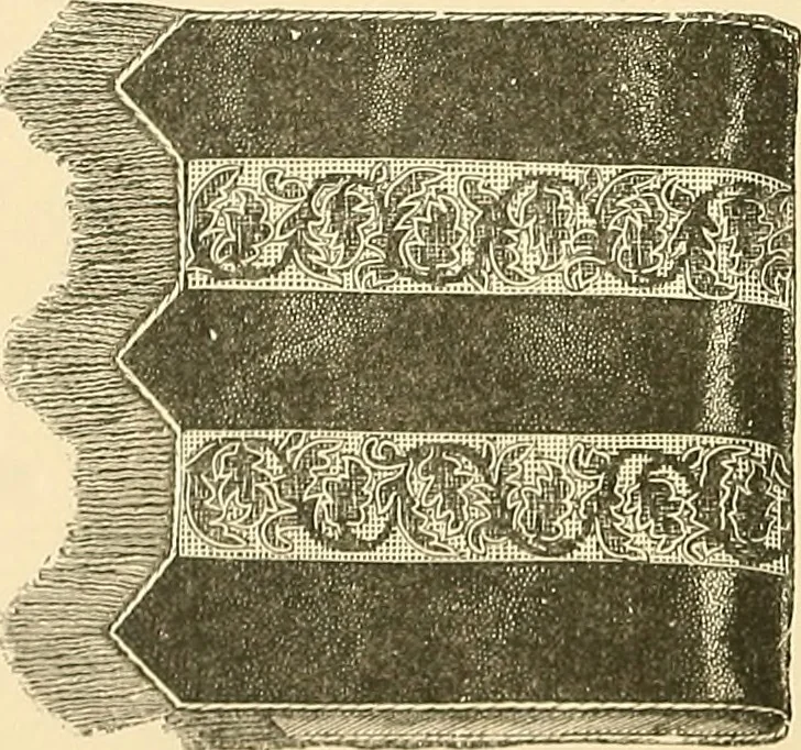 An illustration from The dictionary of needlework : an encyclopaedia of artistic, plain, and fancy needlework. Dealing fully with the details of all the stitches employed, the method of working, the materials used, the meaning of technical terms, and, where necessary, tracing the origin and history of the various works described. Illustrated with upwards of 800 wood engravings, and coloured plates. Plain sewing, textiles, dressmaking, appliances, and terms, 1885, leaf 158