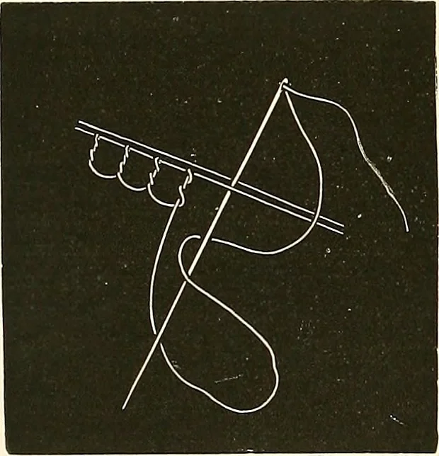 An illustration from The dictionary of needlework : an encyclopaedia of artistic, plain, and fancy needlework. Dealing fully with the details of all the stitches employed, the method of working, the materials used, the meaning of technical terms, and, where necessary, tracing the origin and history of the various works described. Illustrated with upwards of 800 wood engravings, and coloured plates. Plain sewing, textiles, dressmaking, appliances, and terms, 1885, leaf 81