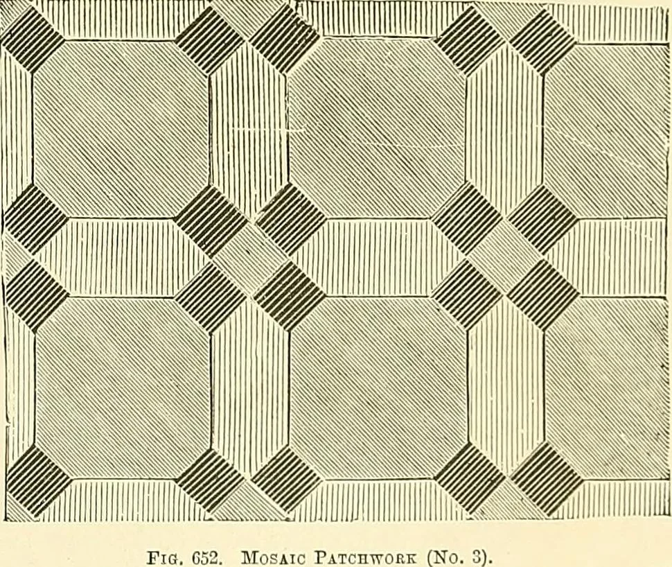 An illustration from The dictionary of needlework : an encyclopaedia of artistic, plain, and fancy needlework. Dealing fully with the details of all the stitches employed, the method of working, the materials used, the meaning of technical terms, and, where necessary, tracing the origin and history of the various works described. Illustrated with upwards of 800 wood engravings, and coloured plates. Plain sewing, textiles, dressmaking, appliances, and terms, 1885, leaf 114