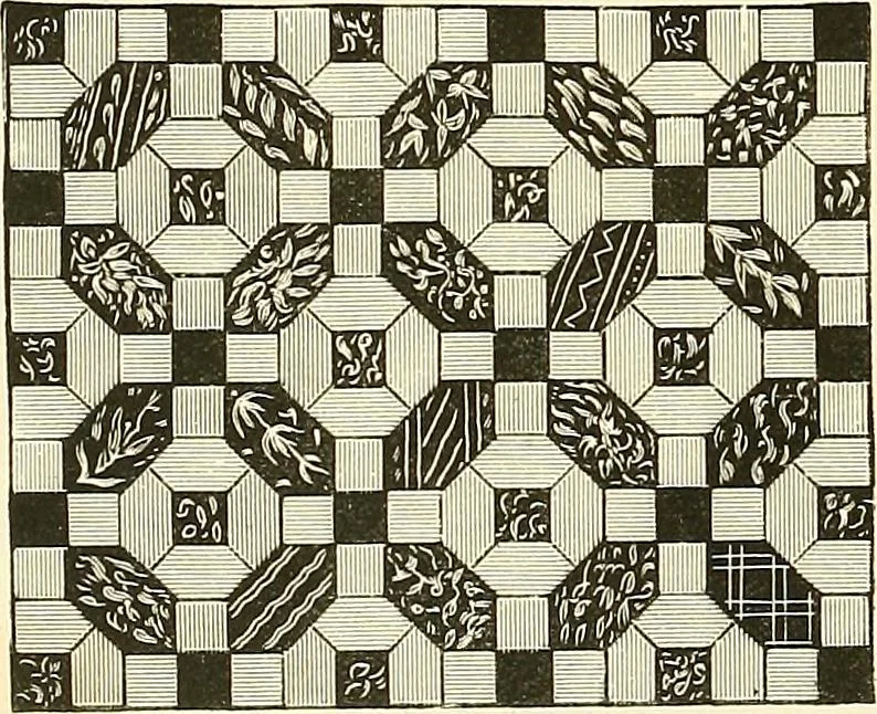 An illustration from The dictionary of needlework : an encyclopaedia of artistic, plain, and fancy needlework. Dealing fully with the details of all the stitches employed, the method of working, the materials used, the meaning of technical terms, and, where necessary, tracing the origin and history of the various works described. Illustrated with upwards of 800 wood engravings, and coloured plates. Plain sewing, textiles, dressmaking, appliances, and terms, 1885, leaf 115