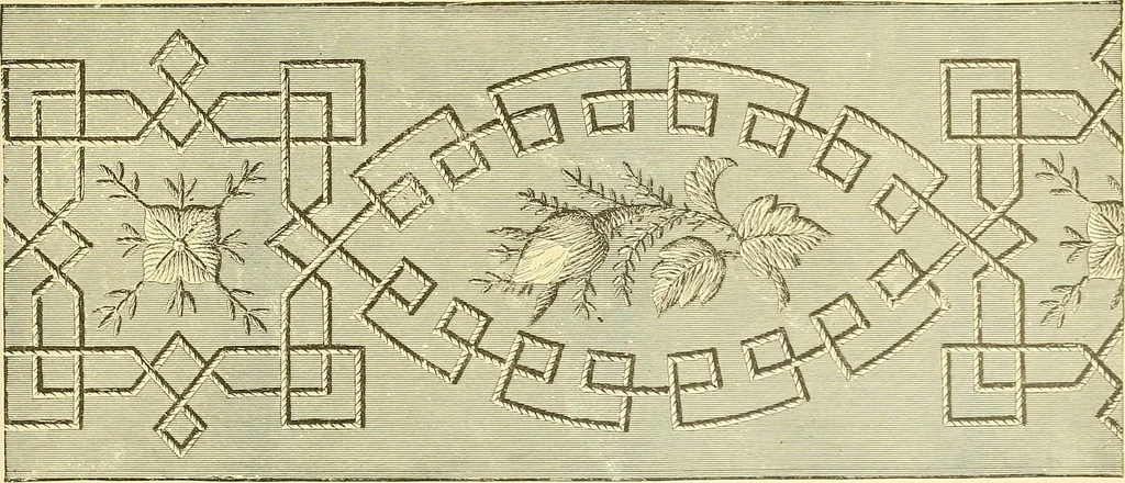 An illustration from The dictionary of needlework : an encyclopaedia of artistic, plain, and fancy needlework. Dealing fully with the details of all the stitches employed, the method of working, the materials used, the meaning of technical terms, and, where necessary, tracing the origin and history of the various works described. Illustrated with upwards of 800 wood engravings, and coloured plates. Plain sewing, textiles, dressmaking, appliances, and terms, 1885, leaf 144