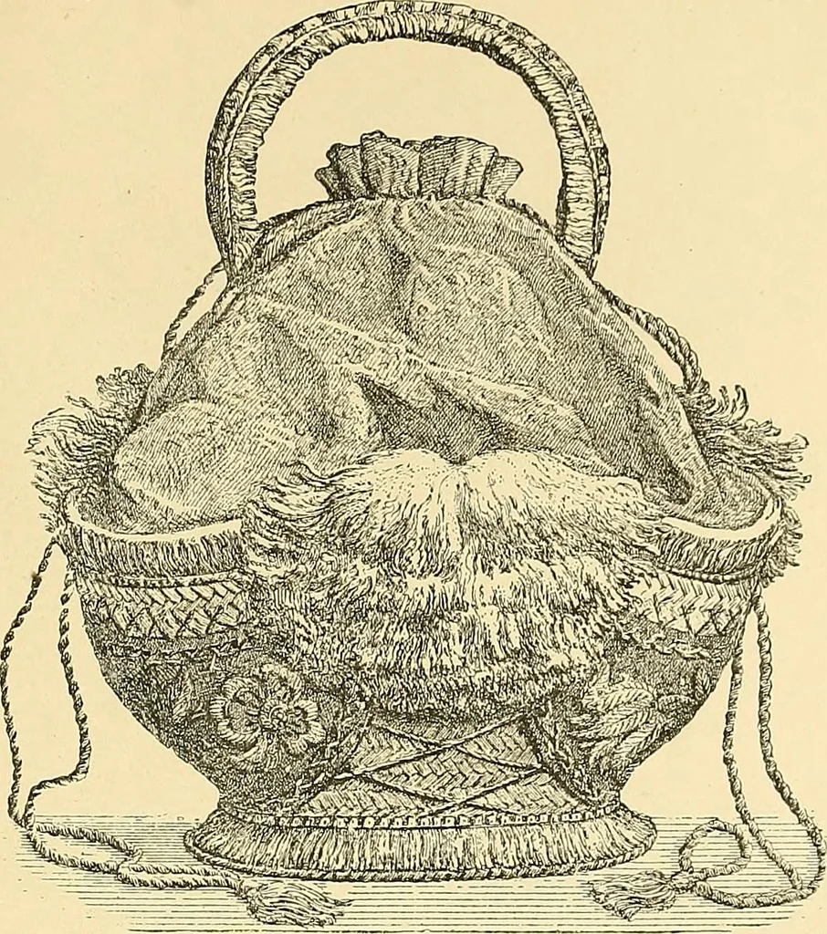 An illustration from The dictionary of needlework : an encyclopaedia of artistic, plain, and fancy needlework. Dealing fully with the details of all the stitches employed, the method of working, the materials used, the meaning of technical terms, and, where necessary, tracing the origin and history of the various works described. Illustrated with upwards of 800 wood engravings, and coloured plates. Plain sewing, textiles, dressmaking, appliances, and terms, 1885, leaf 160