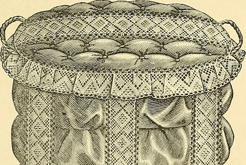 An illustration from The dictionary of needlework : an encyclopaedia of artistic, plain, and fancy needlework. Dealing fully with the details of all the stitches employed, the method of working, the materials used, the meaning of technical terms, and, where necessary, tracing the origin and history of the various works described. Illustrated with upwards of 800 wood engravings, and coloured plates. Plain sewing, textiles, dressmaking, appliances, and terms, 1885, leaf 160