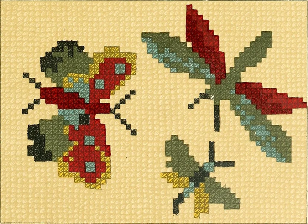 An illustration from The dictionary of needlework : an encyclopaedia of artistic, plain, and fancy needlework. Dealing fully with the details of all the stitches employed, the method of working, the materials used, the meaning of technical terms, and, where necessary, tracing the origin and history of the various works described. Illustrated with upwards of 800 wood engravings, and coloured plates. Plain sewing, textiles, dressmaking, appliances, and terms, 1885, leaf 98