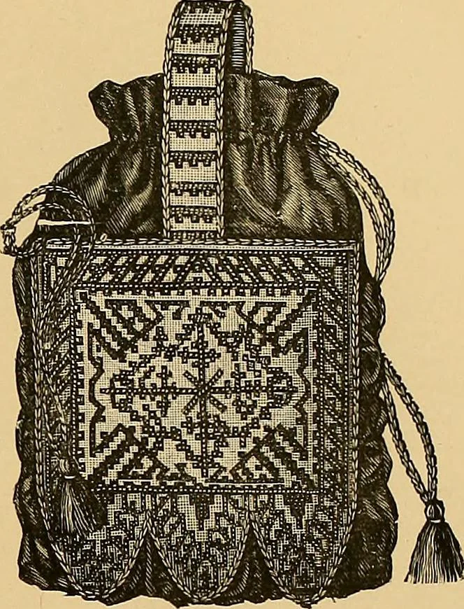 An illustration from The dictionary of needlework : an encyclopaedia of artistic, plain, and fancy needlework. Dealing fully with the details of all the stitches employed, the method of working, the materials used, the meaning of technical terms, and, where necessary, tracing the origin and history of the various works described. Illustrated with upwards of 800 wood engravings, and coloured plates. Plain sewing, textiles, dressmaking, appliances, and terms, 1885, leaf 154
