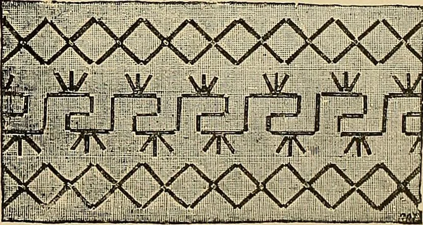 An illustration from The dictionary of needlework : an encyclopaedia of artistic, plain, and fancy needlework. Dealing fully with the details of all the stitches employed, the method of working, the materials used, the meaning of technical terms, and, where necessary, tracing the origin and history of the various works described. Illustrated with upwards of 800 wood engravings, and coloured plates. Plain sewing, textiles, dressmaking, appliances, and terms, 1885, leaf 60