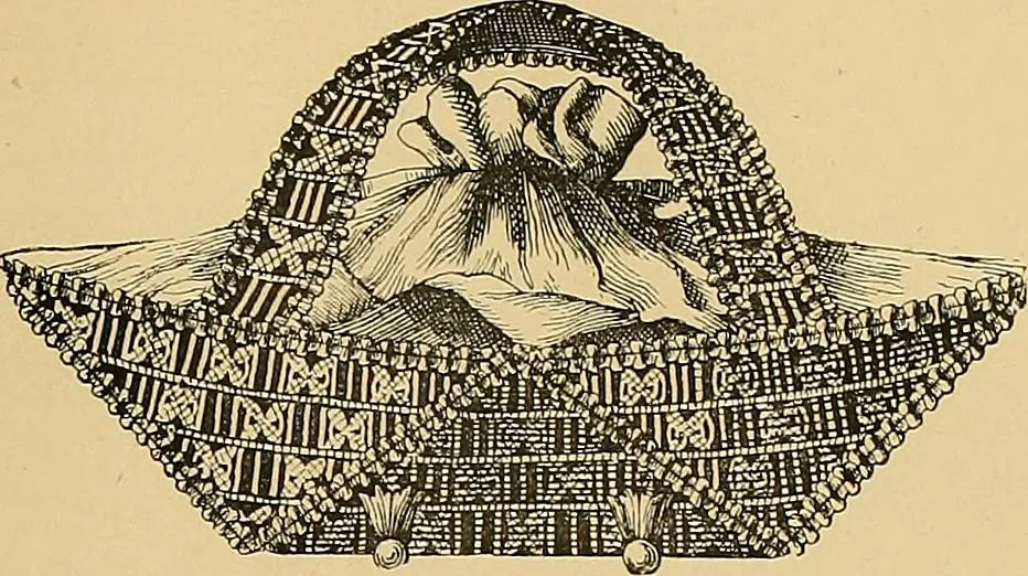An illustration from The dictionary of needlework : an encyclopaedia of artistic, plain, and fancy needlework. Dealing fully with the details of all the stitches employed, the method of working, the materials used, the meaning of technical terms, and, where necessary, tracing the origin and history of the various works described. Illustrated with upwards of 800 wood engravings, and coloured plates. Plain sewing, textiles, dressmaking, appliances, and terms, 1885, leaf 96