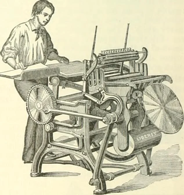 An illustration from A dictionary of typography and its accessory arts. Presented to the subscribers of the "Printers' register," 1870-1871, 1871, leaf 17