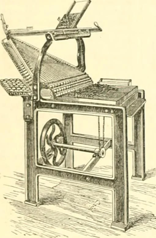 An illustration from A dictionary of typography and its accessory arts. Presented to the subscribers of the "Printers' register," 1870-1871, 1871, leaf 19