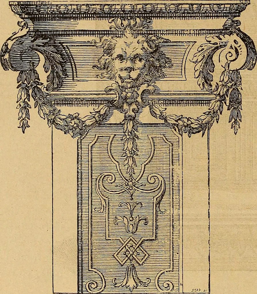 An illustration from Dictionnaire des arts décoratifs à l'usage des artisans, des artistes, des amateurs et des écoles, 1880, leaf 1019