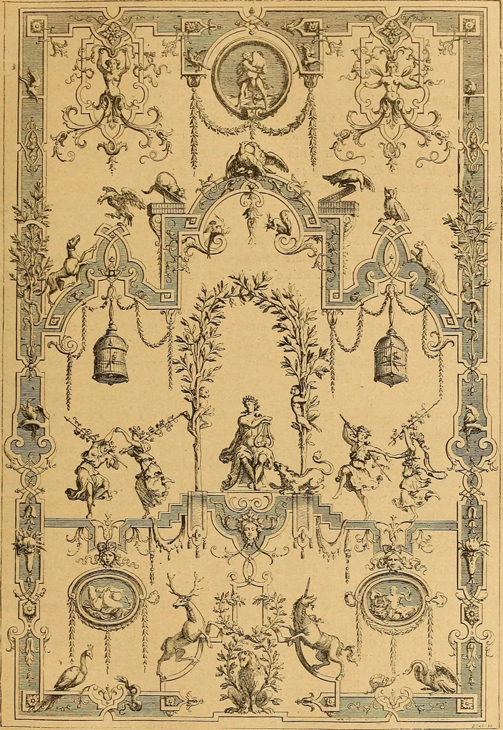 An illustration from Dictionnaire des arts décoratifs à l'usage des artisans, des artistes, des amateurs et des écoles, 1880, leaf 158