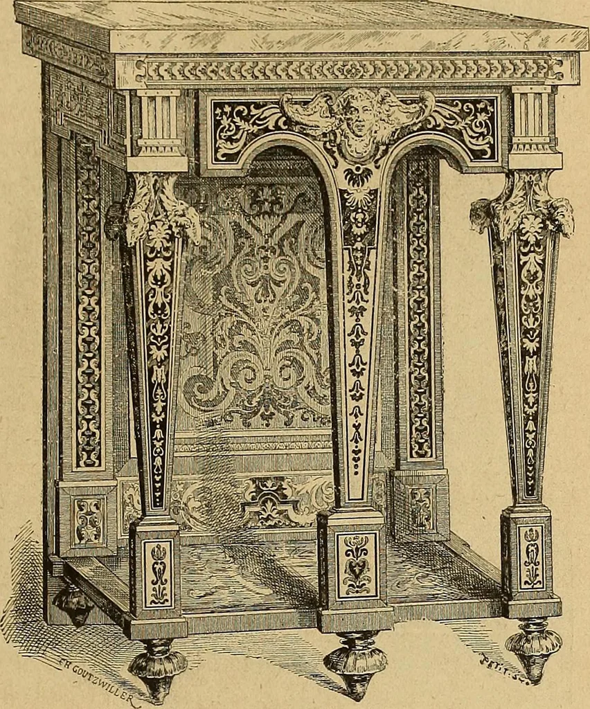An illustration from Dictionnaire des arts décoratifs à l'usage des artisans, des artistes, des amateurs et des écoles, 1880, leaf 188