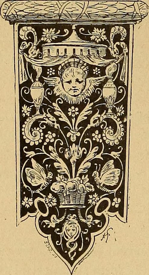 An illustration from Dictionnaire des arts décoratifs à l'usage des artisans, des artistes, des amateurs et des écoles, 1880, leaf 203