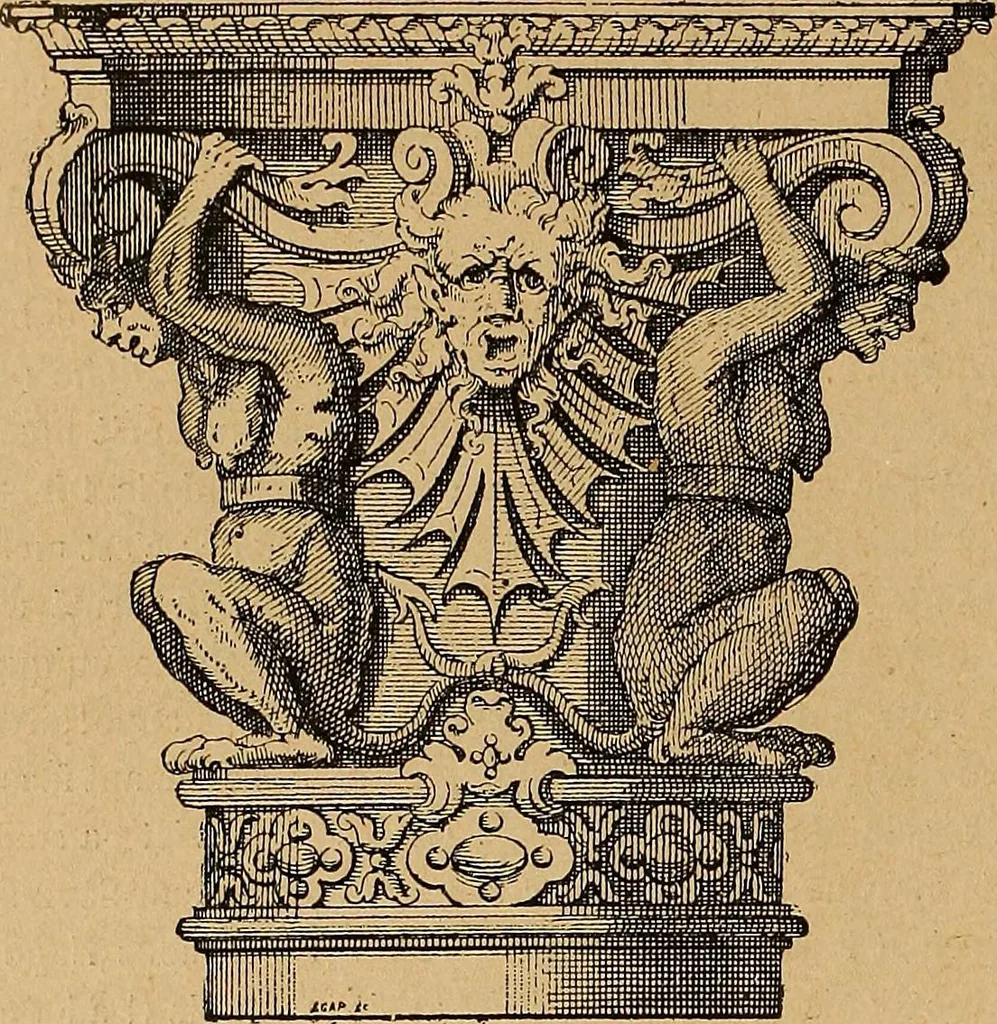An illustration from Dictionnaire des arts décoratifs à l'usage des artisans, des artistes, des amateurs et des écoles, 1880, leaf 293